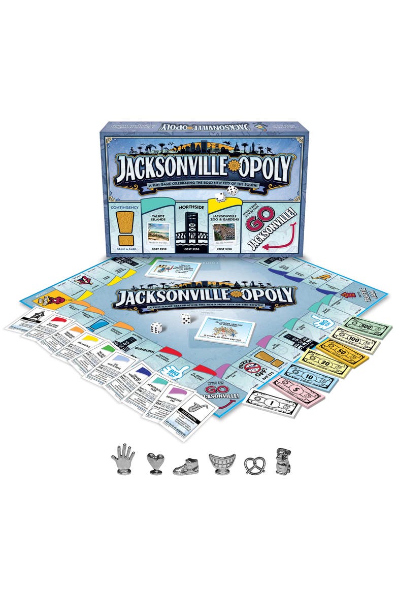 Jacksonville Opoly Board Game, Alternate, color, Multicolored