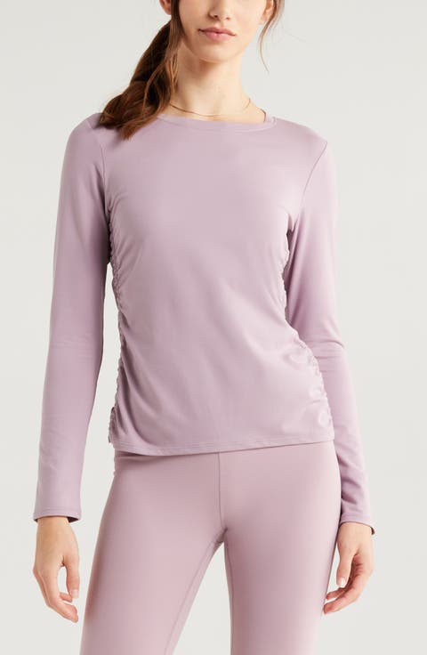 Ruched Long Sleeve T-Shirt