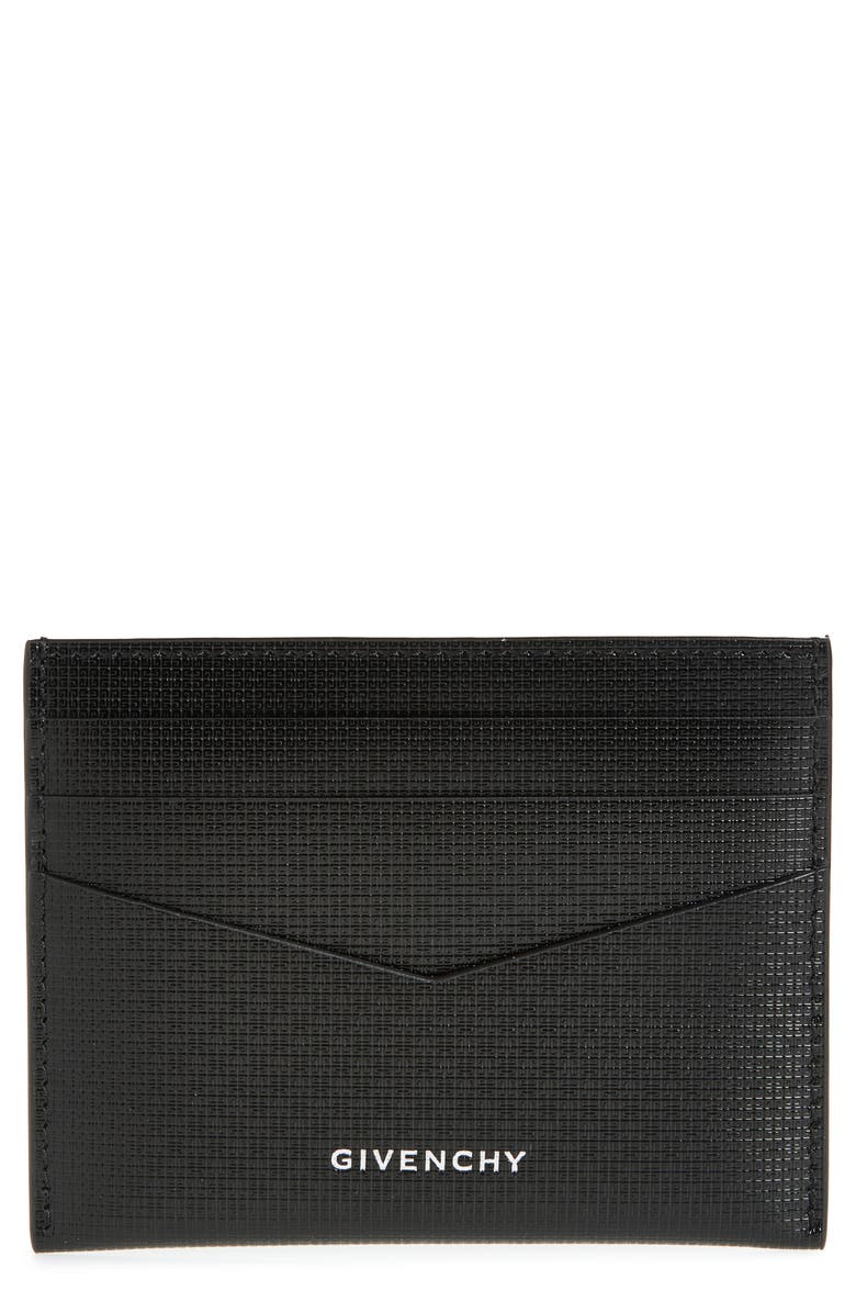 Givenchy 4G Embossed Calfskin Card Holder, Main, color, 001-Black