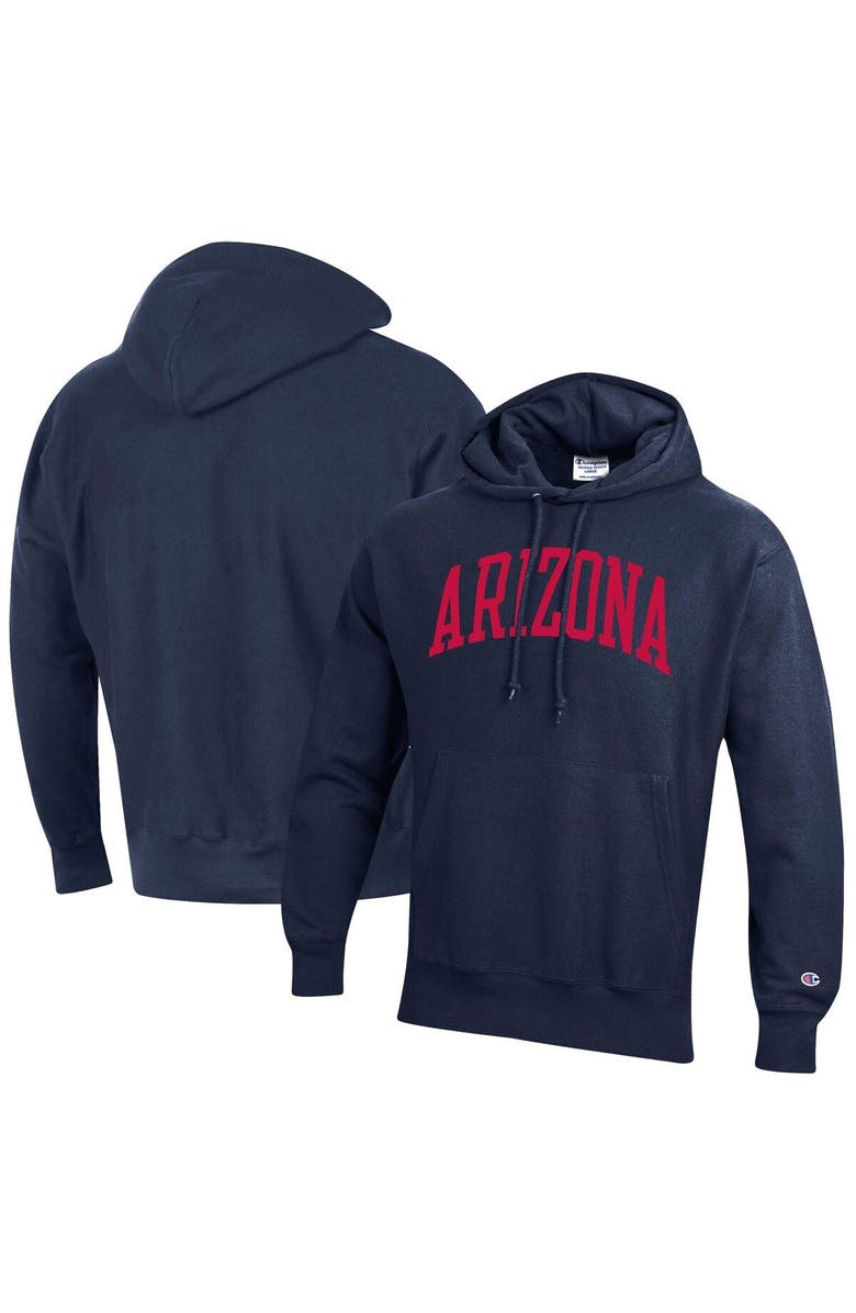 Champion Men's Champion Navy Arizona Wildcats Team Arch Reverse Weave Pullover Hoodie, Main, color, Navy