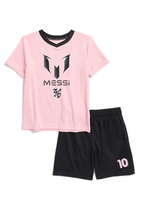 Kids' Short Sleeve Top & Mesh Shorts Set (Toddler)