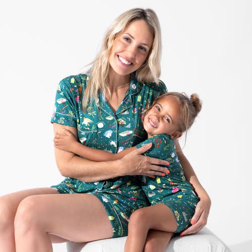 Bellabu Bear Kids Unisex Mandrakes Potions & Herbs 2-piece Short Sleeve & Shorts Pajama Set In Green