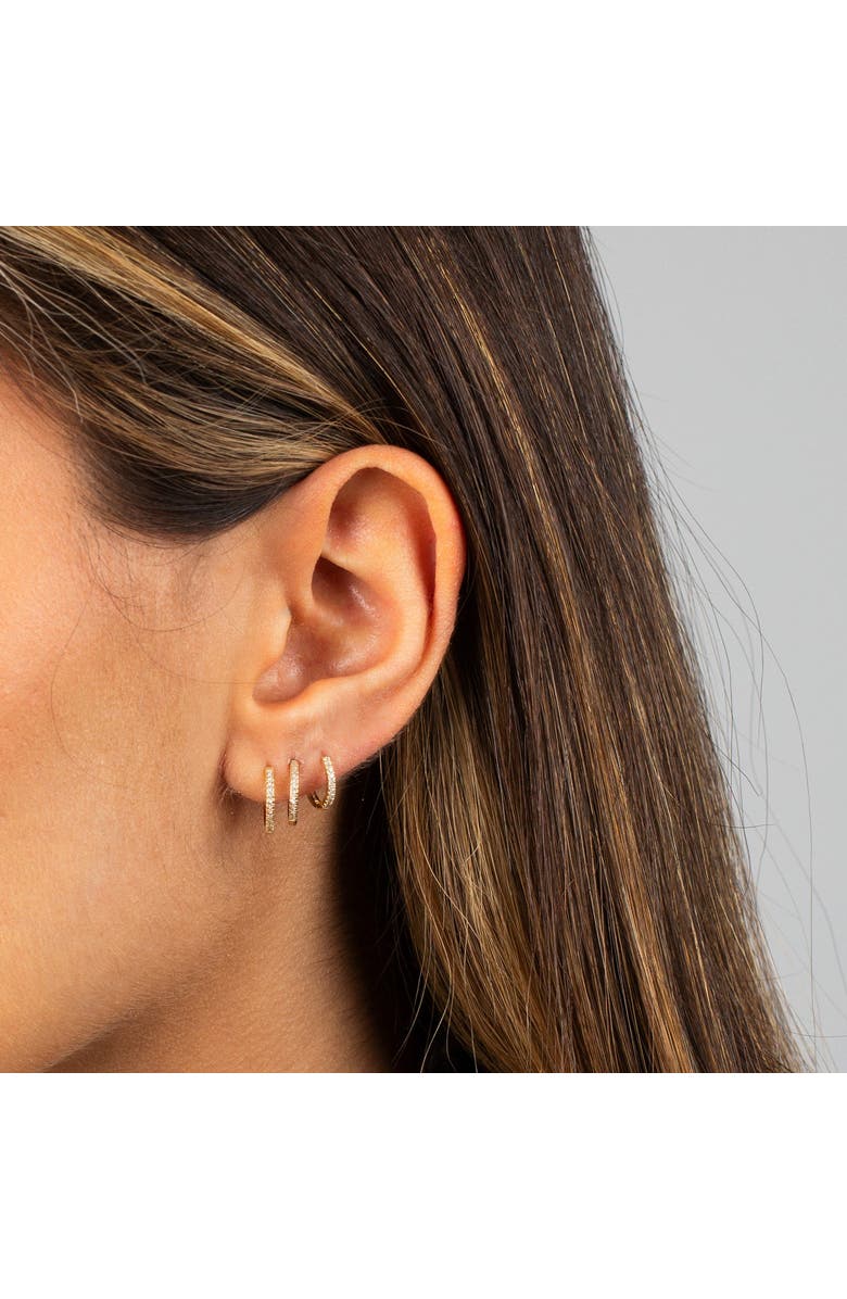 BY ADINA EDEN CZ Mini Huggie Earring 14K, Alternate, color, 