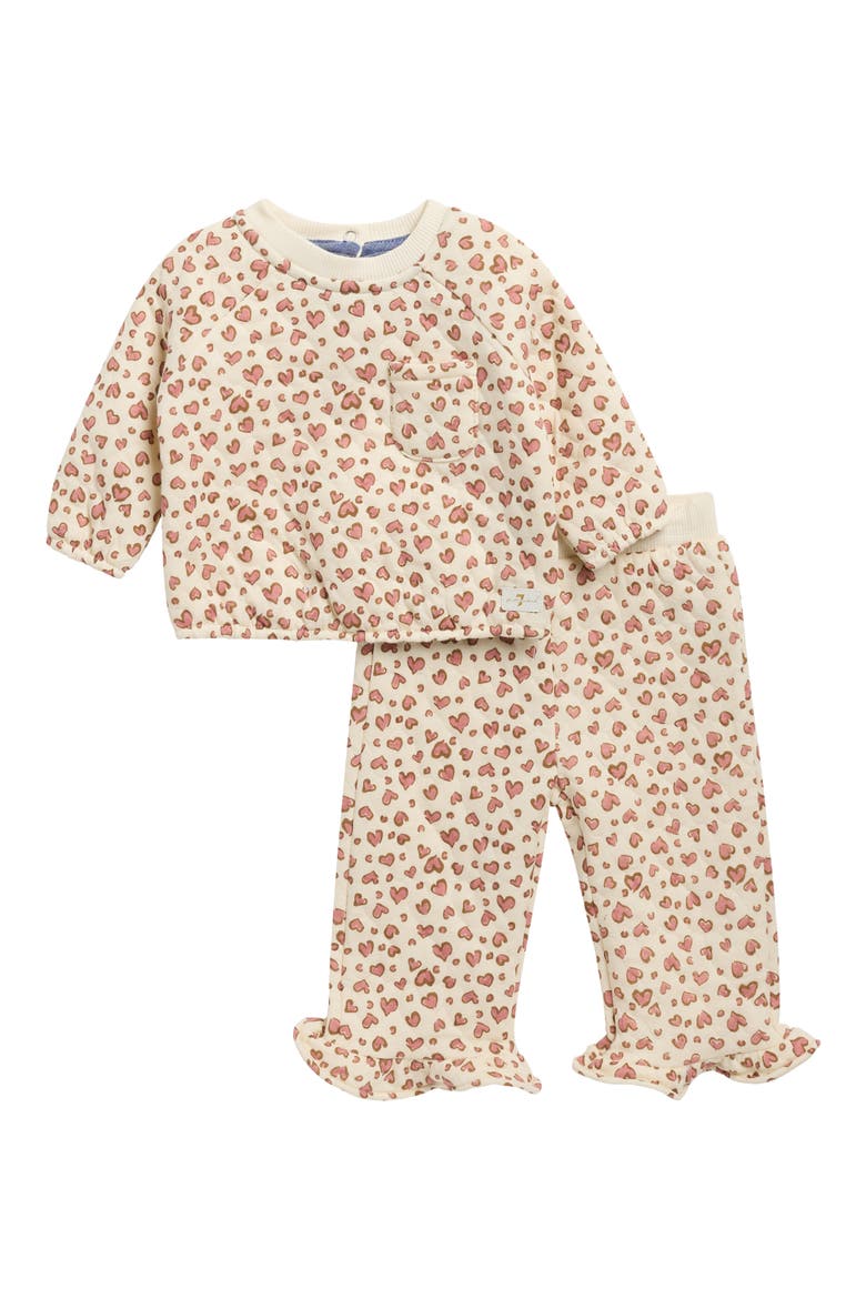 Quilted Top & Pants Set, Main, color, ANTIQUE WHITE