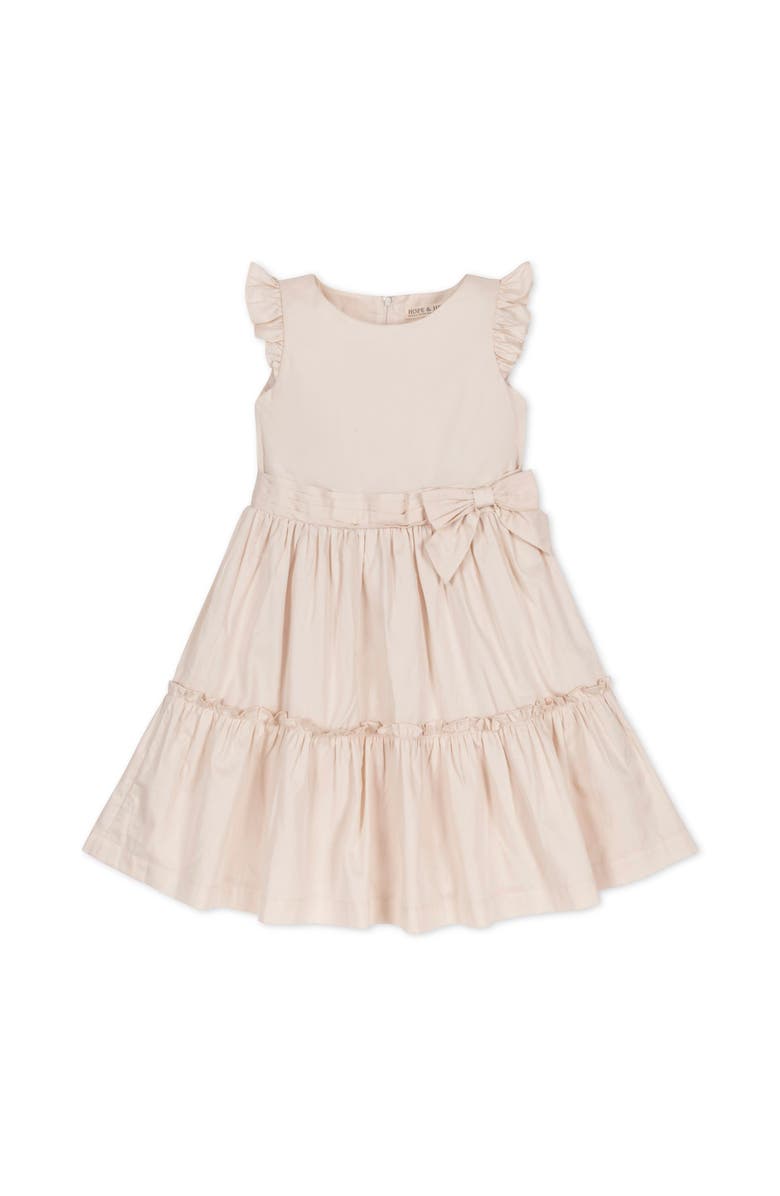Hope & Henry Girls' Organic Tiered Sateen Party Dress, Toddler, Main, color, 
