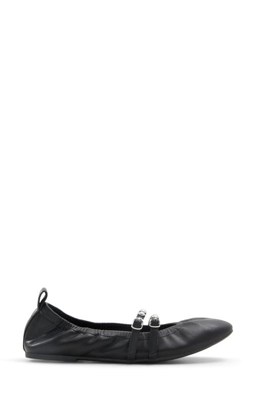 Call It Spring Swan Studded Flat In Black