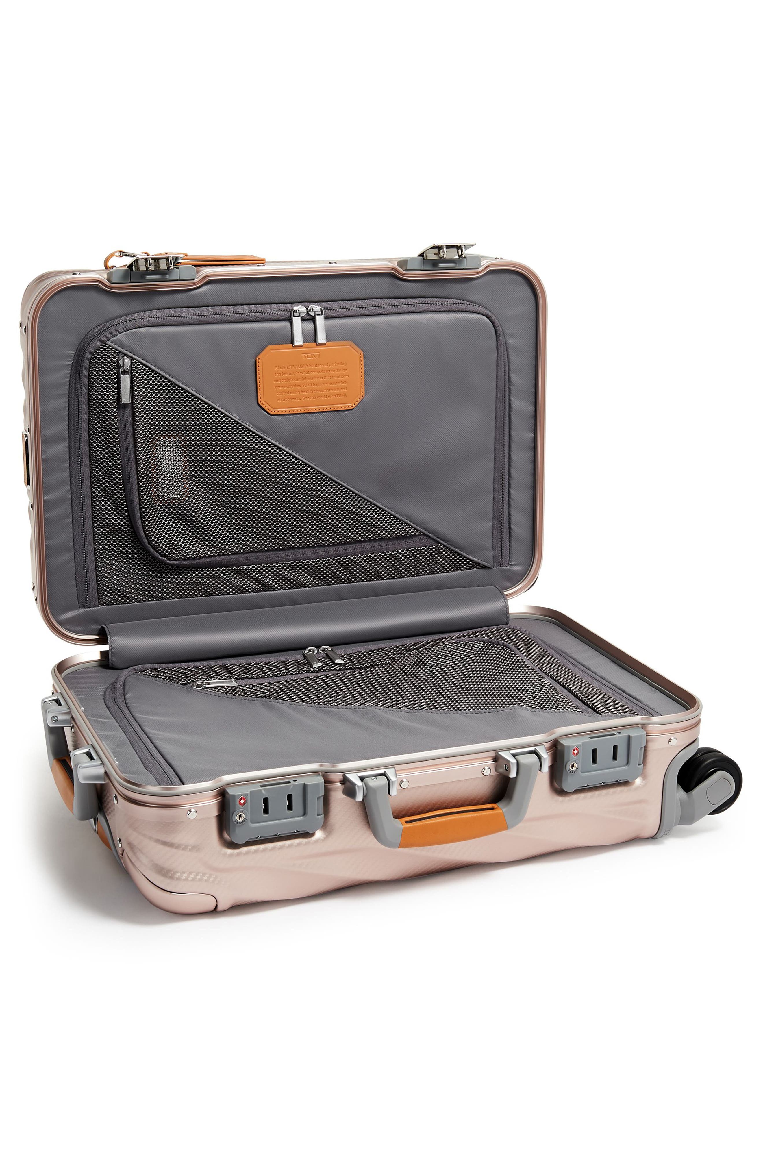 TUMI 19 Degree Aluminum 22-Inch International Spinner Carry-On Bag, Alternate, color, Texture Blush
