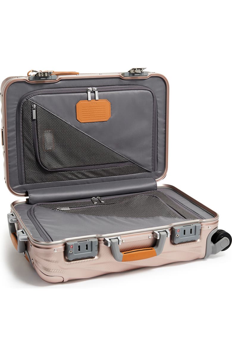 TUMI 19 Degree Aluminum 22-Inch International Spinner Carry-On Bag, Alternate, color, Texture Blush