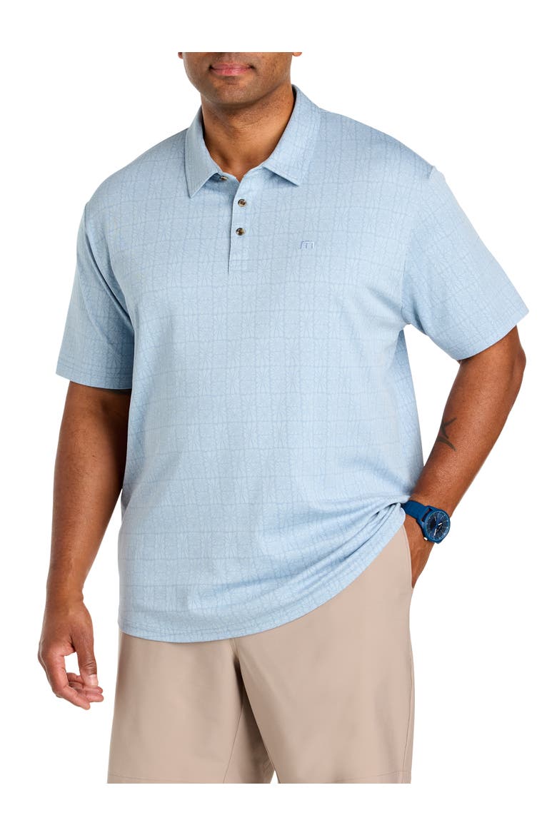 Big & Tall Featherweight Cabana Polo Shirt, Main, color, ASH BLUE