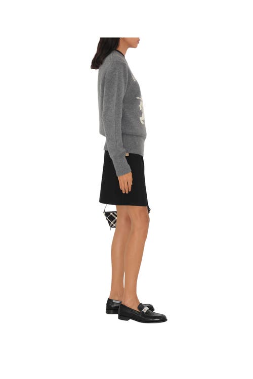 Burberry Ekd Wool Cashmere Sweater In Green
