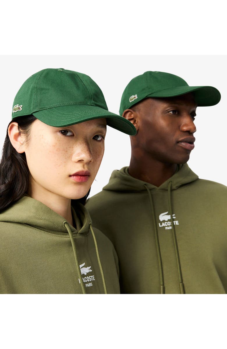 Lacoste Essential Cotton Twill Baseball Cap, Alternate, color, Green