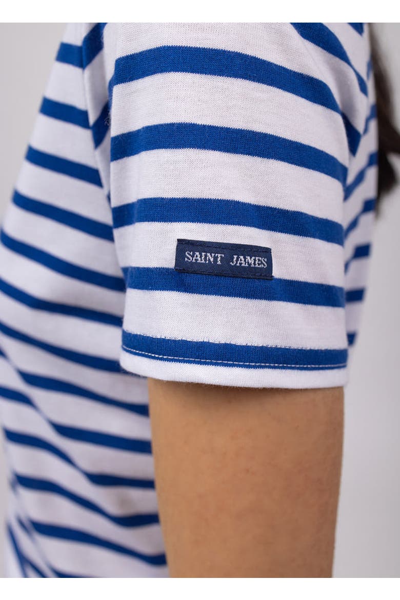 ETRILLE II - Short Sleeve Breton Stripe Tee, Alternate, color, white/royal blue