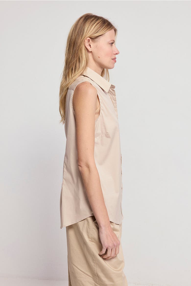 The Sleeveless Shirt, Alternate, color, Taupe