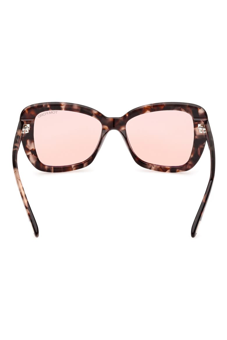 55mm Butterfly Sunglasses, Alternate, color, COLORED HAVANA / VIOLET