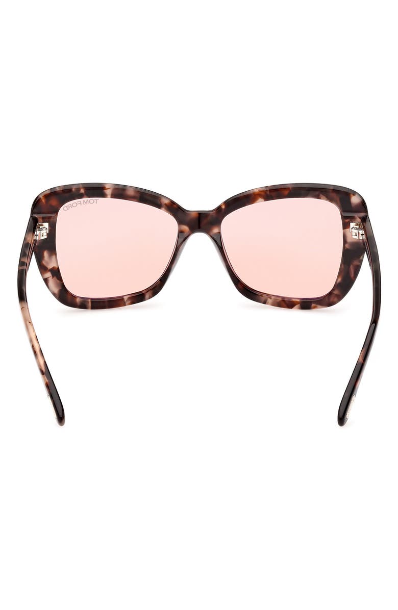 TOM FORD 55mm Butterfly Sunglasses, Alternate, color, Colored Havana / Violet