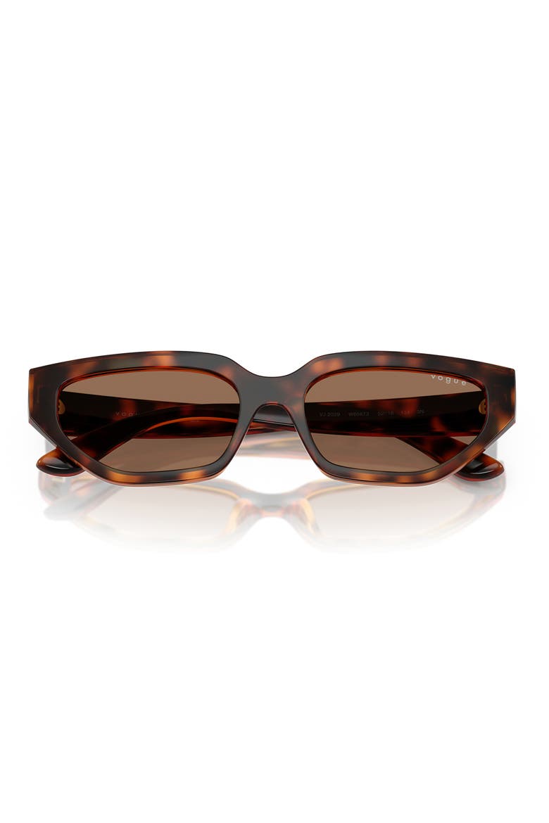 Kids' 52mm Irregular Sunglasses, Alternate, color, DARK HAVANA