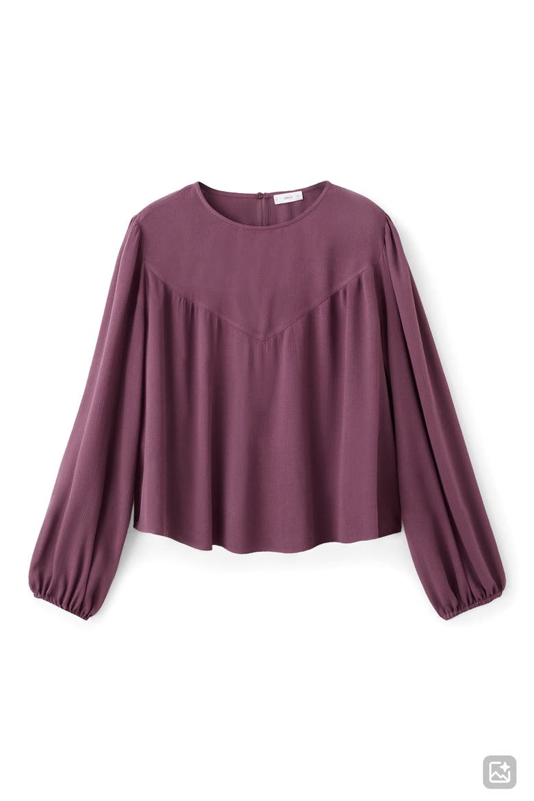 Blouson Sleeve Shirt, Alternate, color, PURPLE