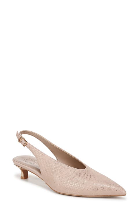 Nicolette Slingback Pointed Toe Kitten Heel Pump (Women)