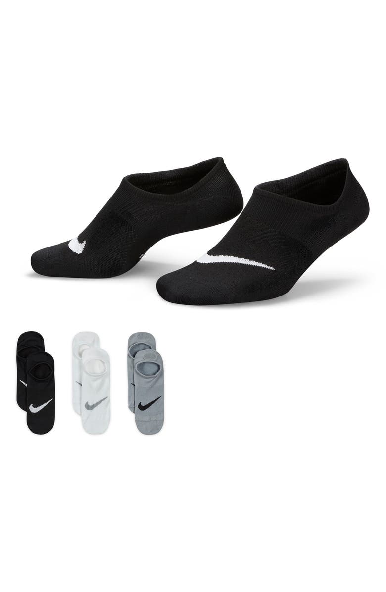 Nike Everyday Plus Assorted 3-Pack No-Show Socks, Main, color, 927 Mltclr