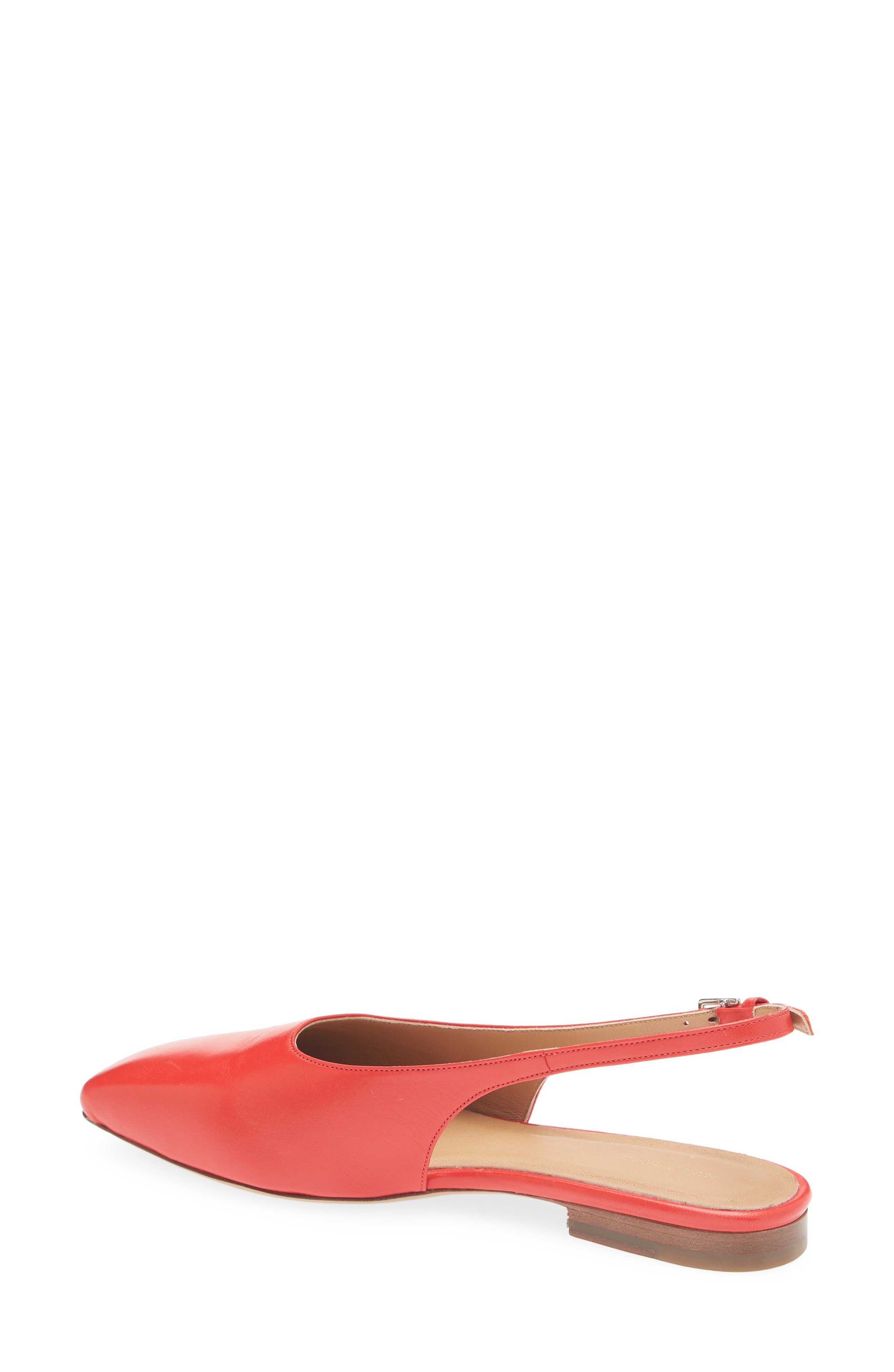 Mansur Gavriel Square Toe Slingback Flat, Alternate, color, Flamma