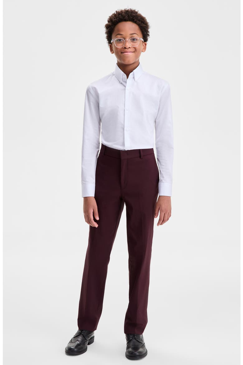 Kids' Long Sleeve Dress Shirt, Alternate, color, WHITE