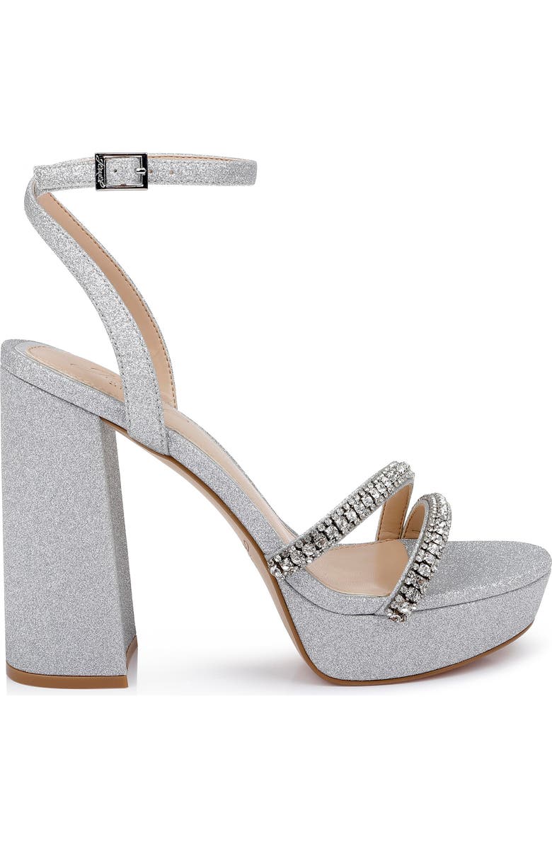 Jewel Badgley Mischka Rochel Platform Sandal, Alternate, color, Silver