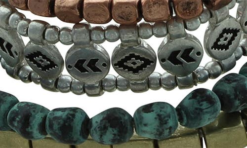 Olivia Welles Set Of 4 Salma Mixed Stretch Bracelets