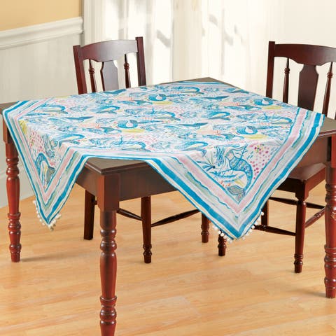 Mermaid Garden Table Topper 54" x 54"