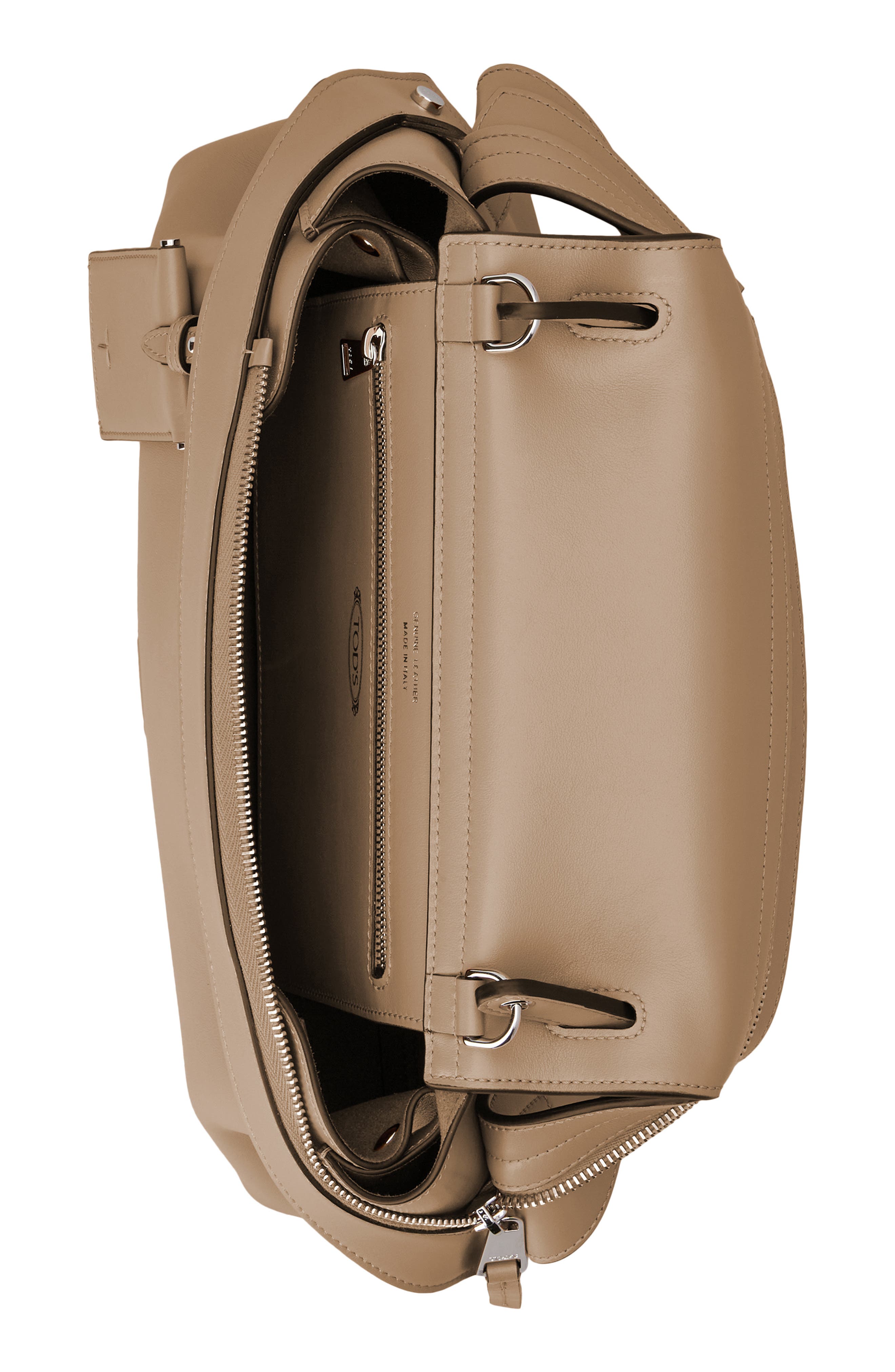 Tod's Small Wave Shoulder Bag, Alternate, color, Creta Chiaro