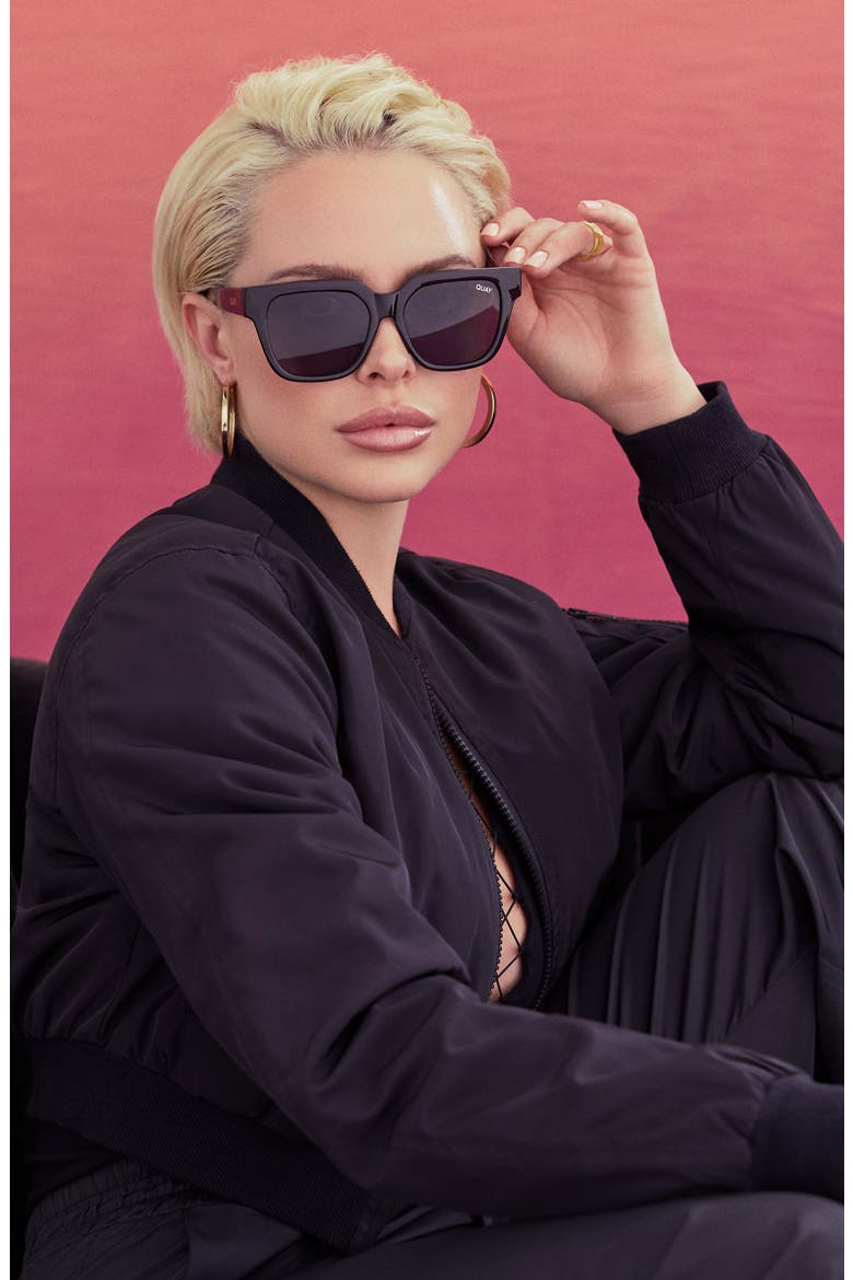Australia PSA 45mm Square Sunglasses, Alternate, color, BLACK / SMOKE