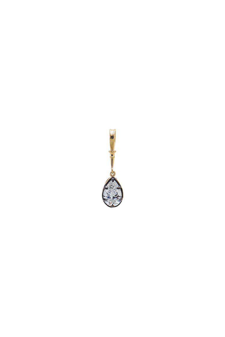 Lab Grown Diamond Pear Encased Statement Charm 14K, Main, color, 14K Gold - 1 Carat