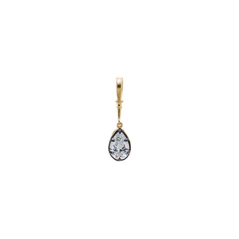 Lab Grown Diamond Pear Encased Statement Charm 14K