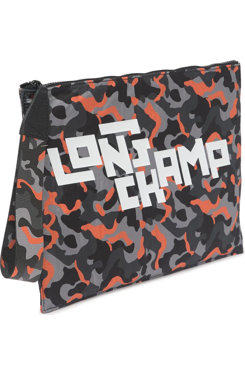 Longchamp Camo Top Zip Wrislet, Alternate, color,