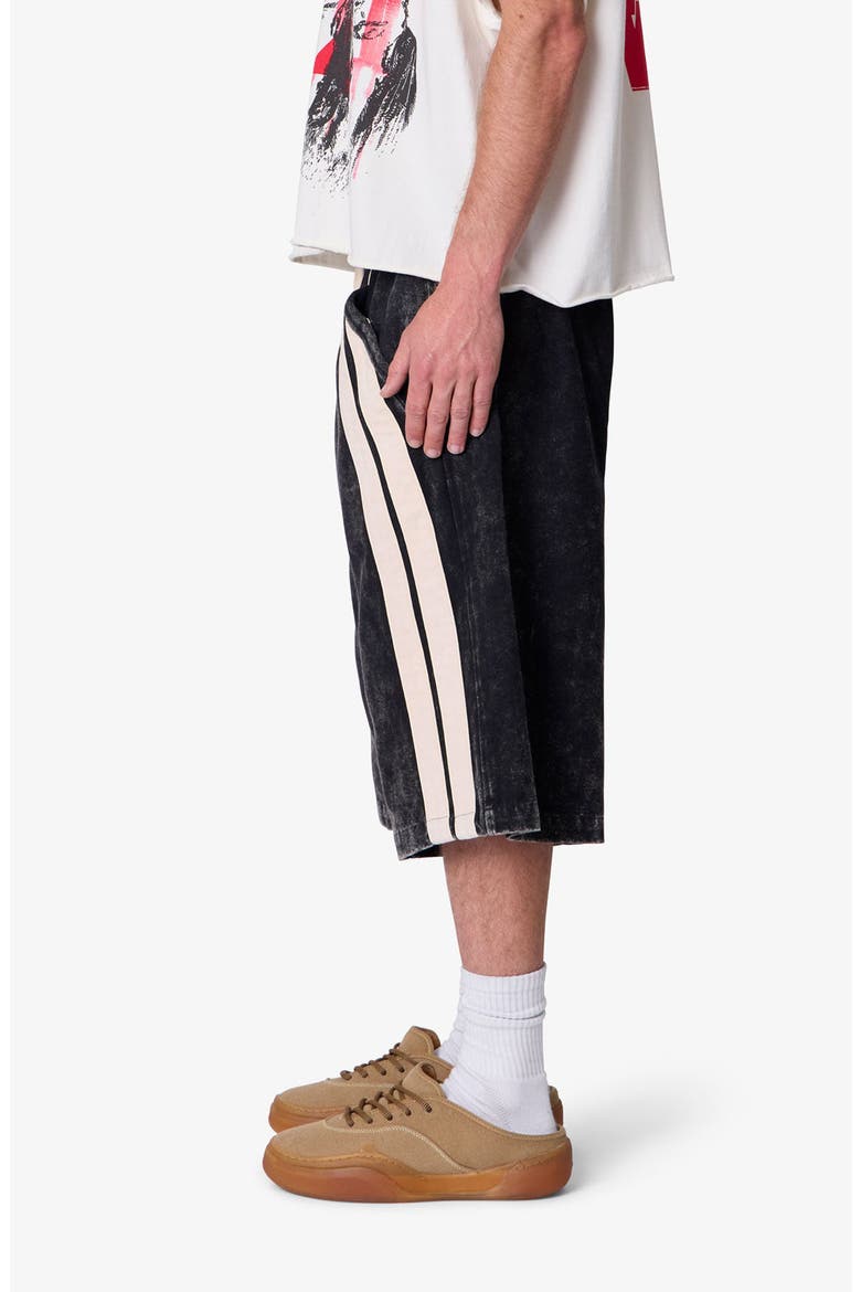 Ultra Baggy Stripe Twill Shorts, Alternate, color, WASHED BLACK
