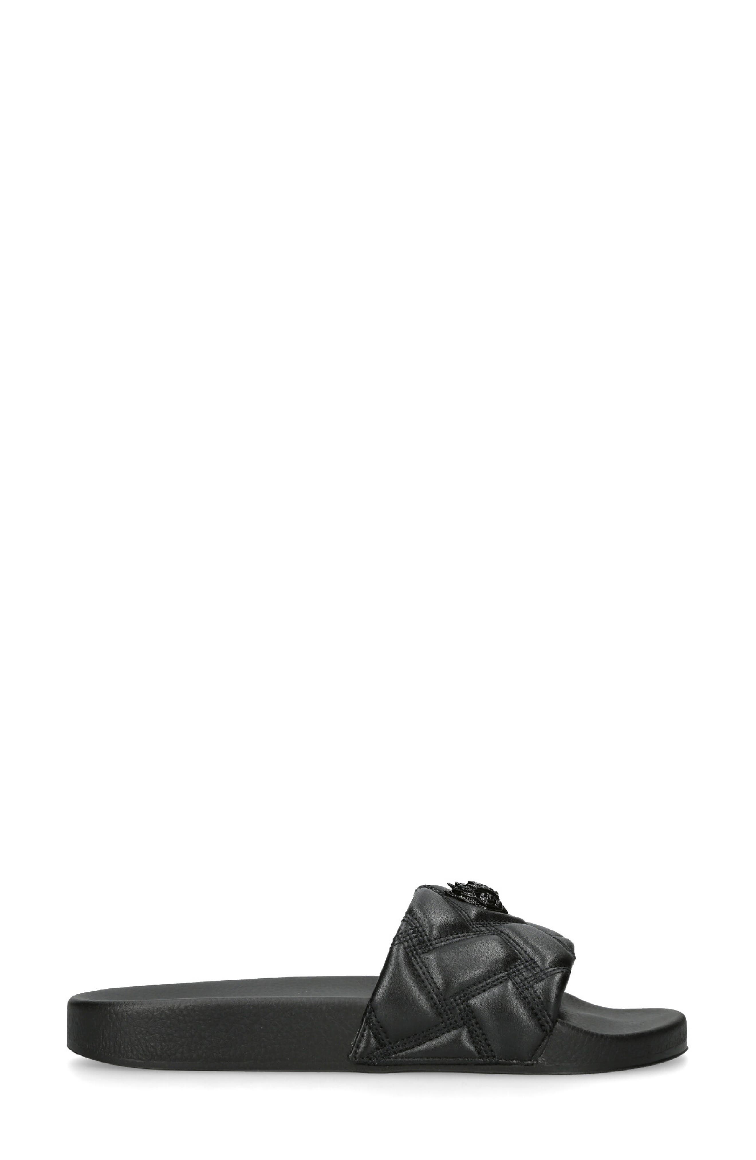 Meena Eagle Slide Sandal, Main, color, BLACK