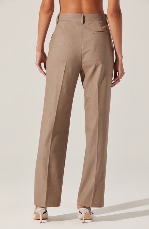 Astr The Label Brooks Straight Leg Pants In Taupe