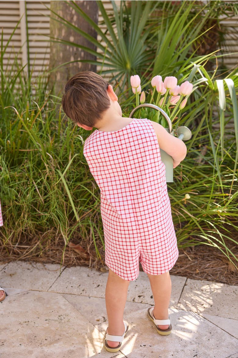 Kids' Windowpane Vintage John John, Alternate, color, Red Windowpane
