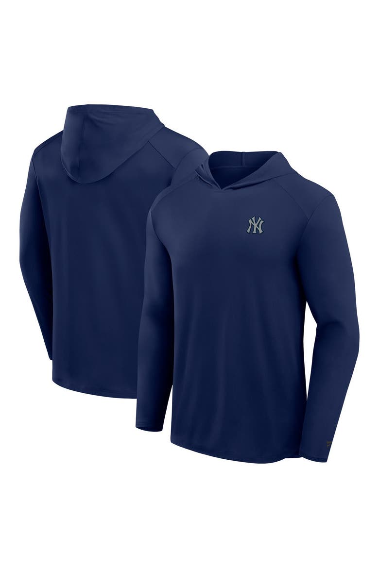 Men's Fanatics Navy New York Yankees Front Office Power Mono Long Sleeve Hoodie T-Shirt, Alternate, color, Navy