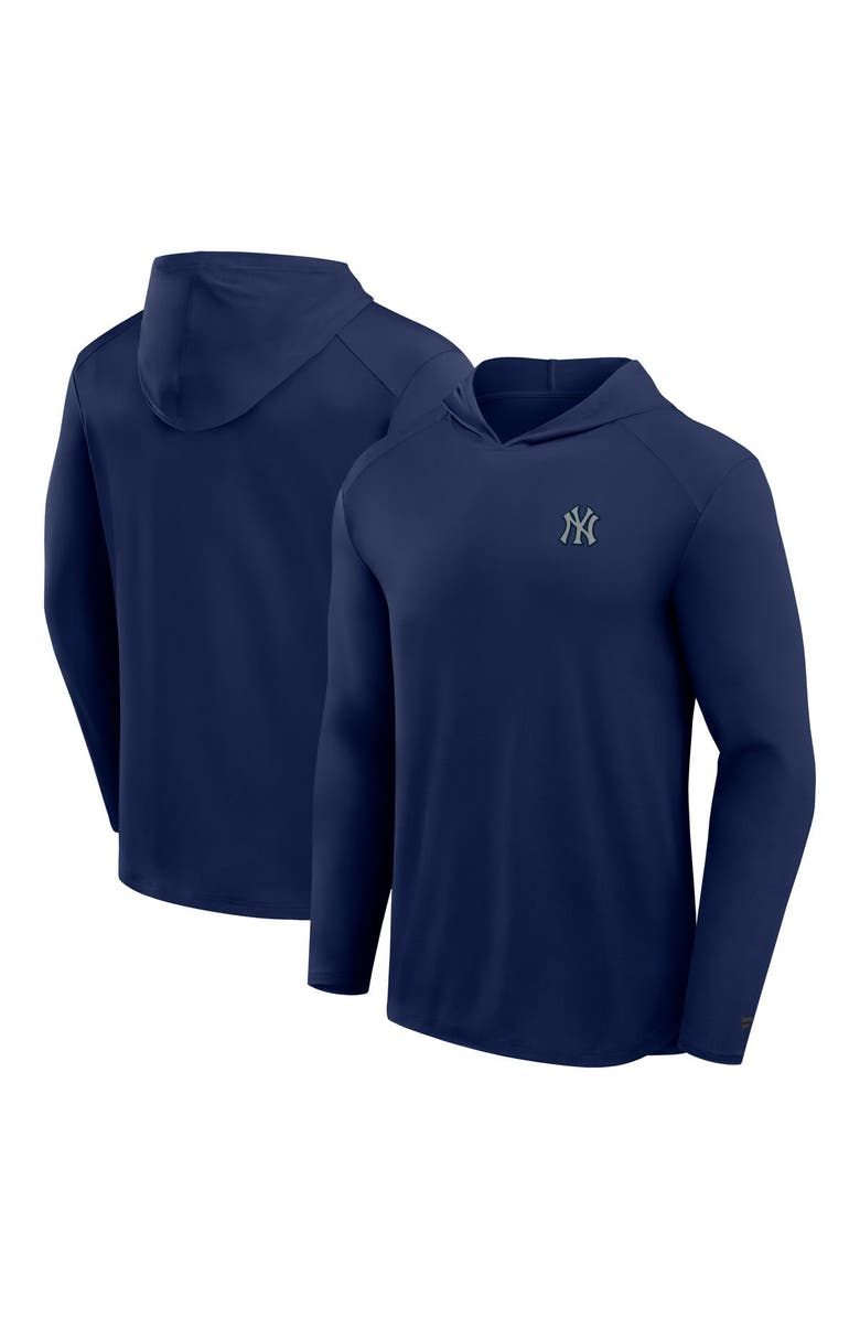 FANATICS Men's Fanatics Navy New York Yankees Front Office Power Mono Long Sleeve Hoodie T-Shirt, Alternate, color, Navy