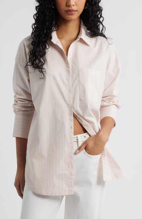 Oversize Poplin Button-Up Shirt