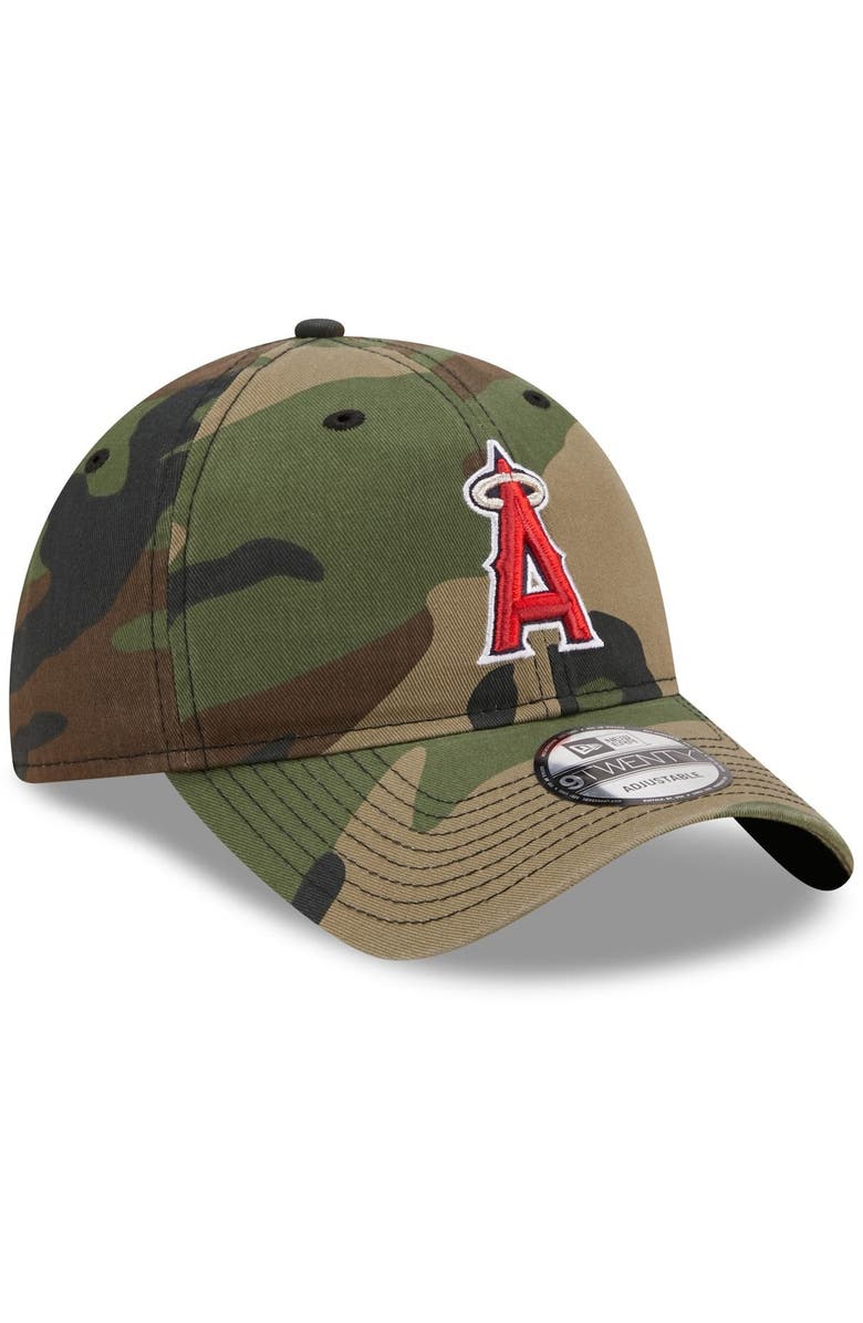 New Era Men's New Era Camo Los Angeles Angels Woodland Core Classic 9TWENTY Adjustable Hat, Alternate, color,