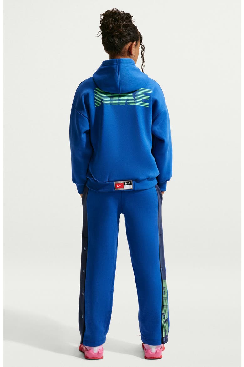 Kids' Nike Dri-FIT Graphic Hoodie, Alternate, color, GAME ROYAL/ ILLUSION GREEN