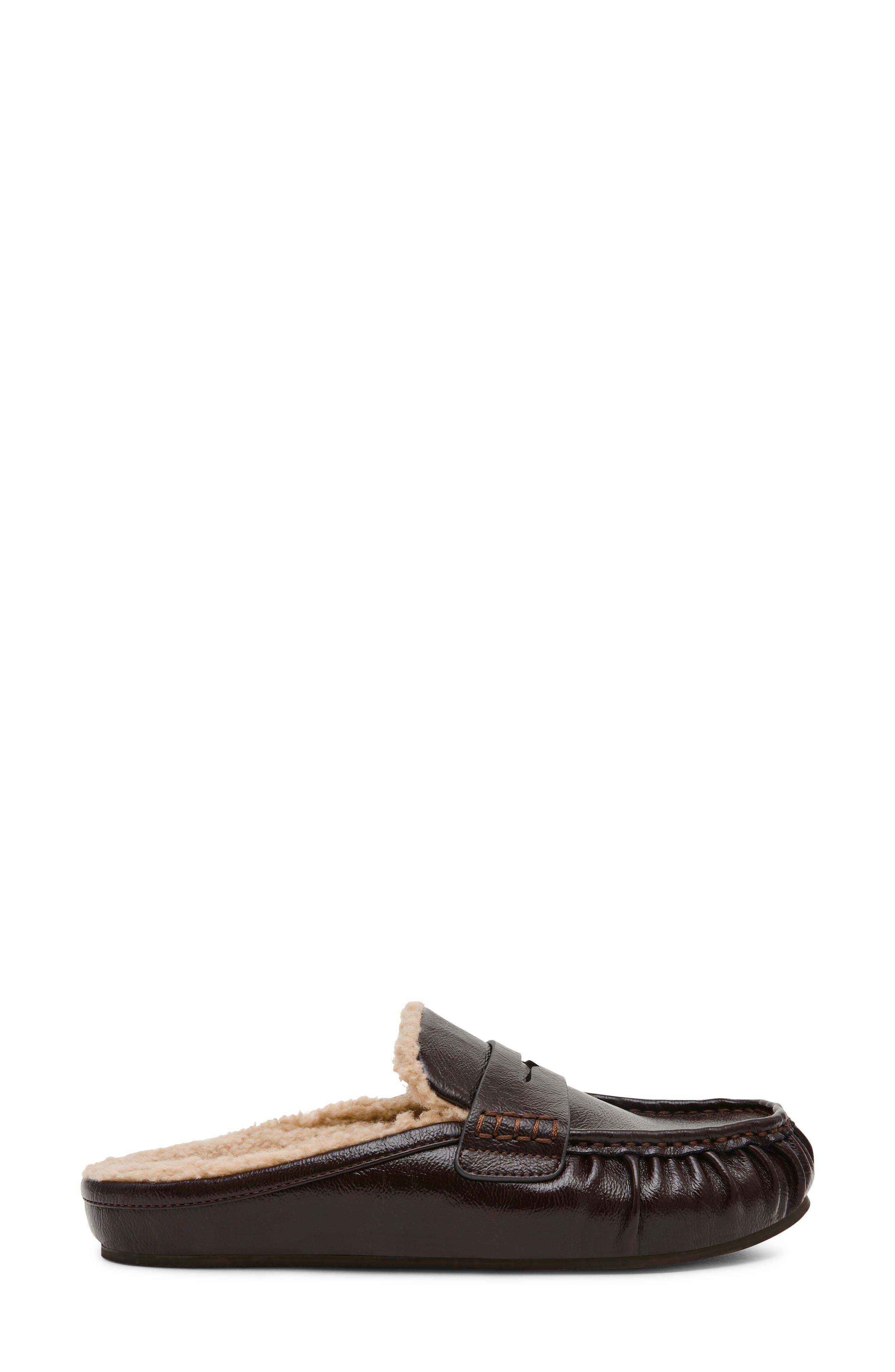 Peluma Faux Fur Lined Mule, Alternate, color, BROWN