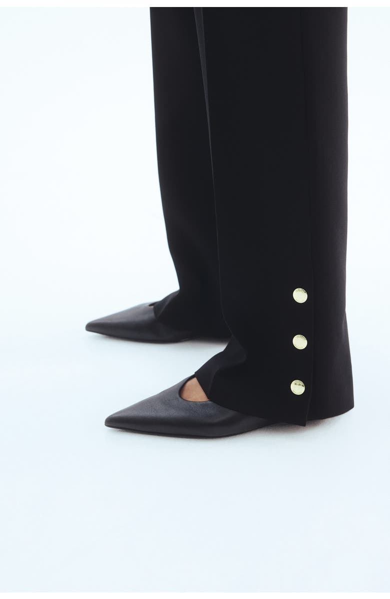 H&M Bootcut Trousers, Alternate, color, Black