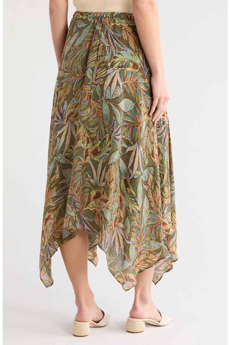 Elastic Waist Midi Skirt, Alternate, color, CLOVER-301