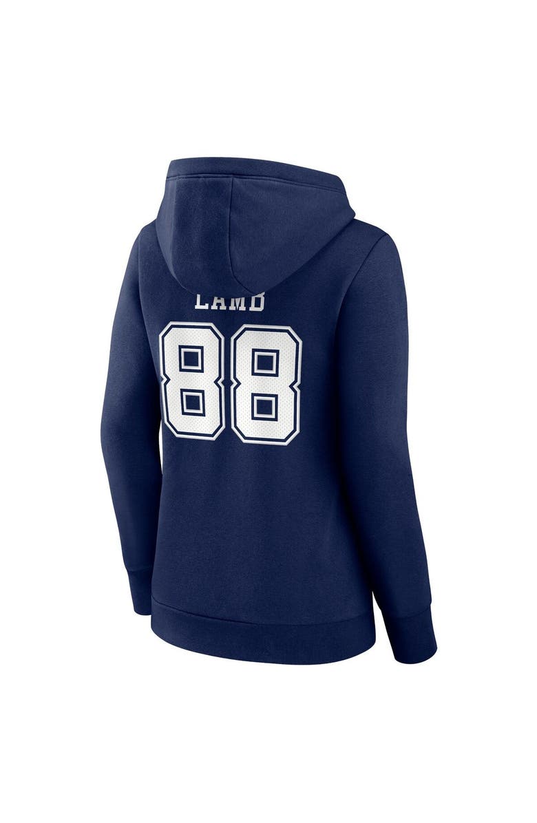 FANATICS Women's Fanatics Branded CeeDee Lamb Navy Dallas Cowboys Player Icon Name & Number V-Neck Pullover Hoodie, Alternate, color,