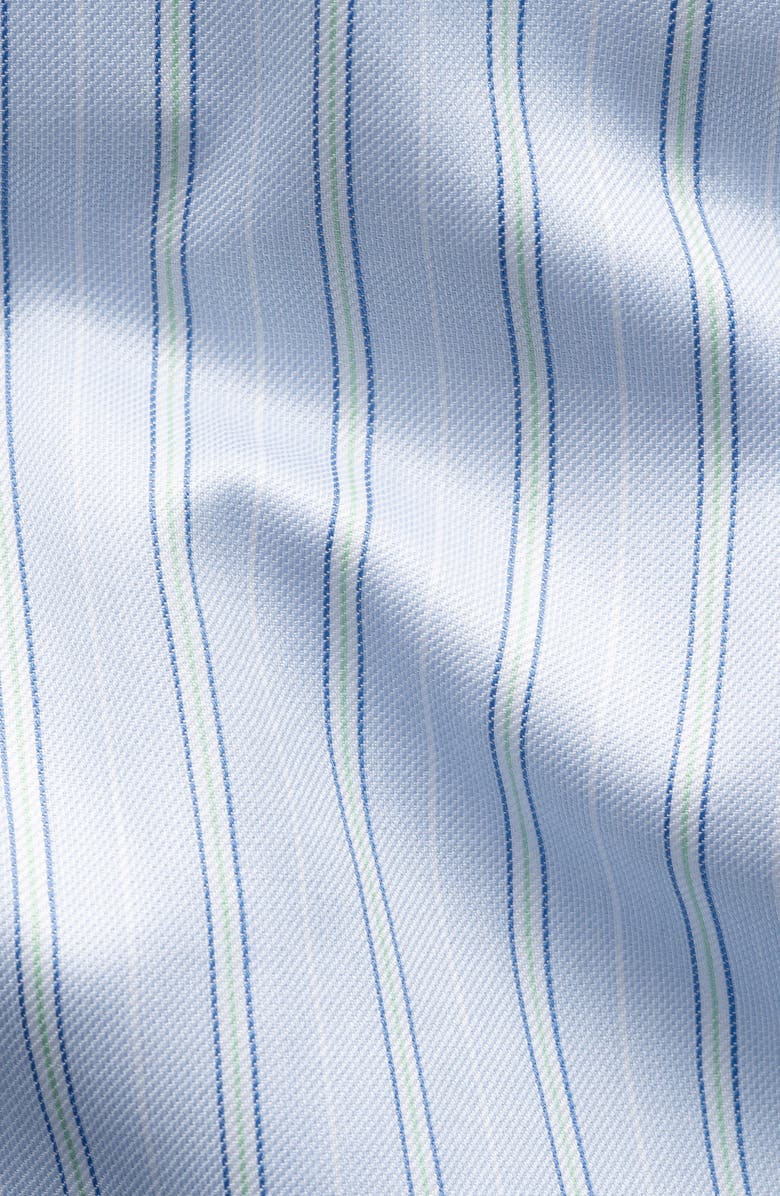 Eton Slim Fit Stripe Dress Shirt, Alternate, color, Light Blue