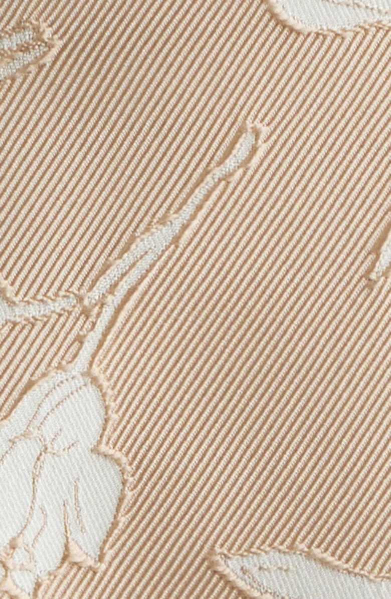 Anne Klein Floral Jacquard A-Line Dress, Alternate, color, White Dove/ Latte