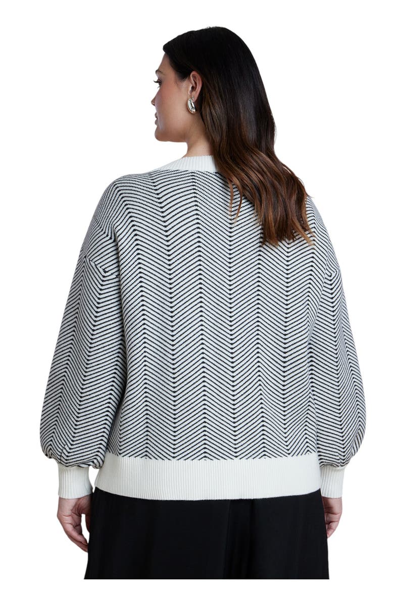 Intarsia Cardigan, Alternate, color, CHEVRON ROW