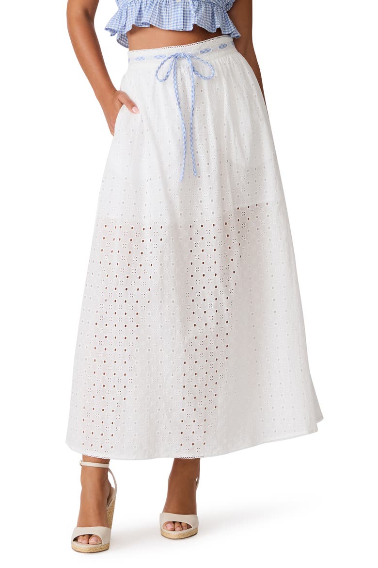 Zana Eyelet Maxi Skirt, Main, color, ANTIQUE